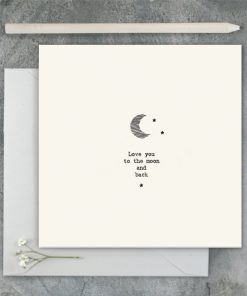 Square card-Love you to the moon and back