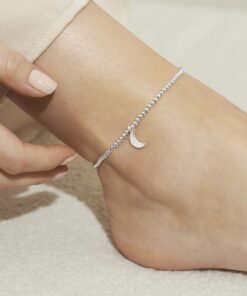 Silver Moon Anklet