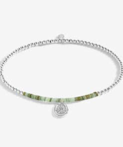 Green Shell Silver Star Anklet