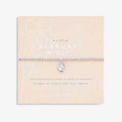 Birthflower A Little February Violet Bracelet