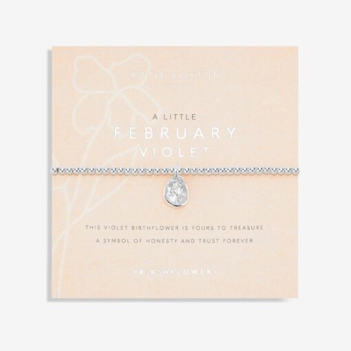 Birthflower A Little February Violet Bracelet