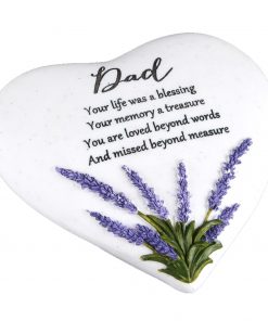 Thoughts Of You Heart Stone Lavender - Dad