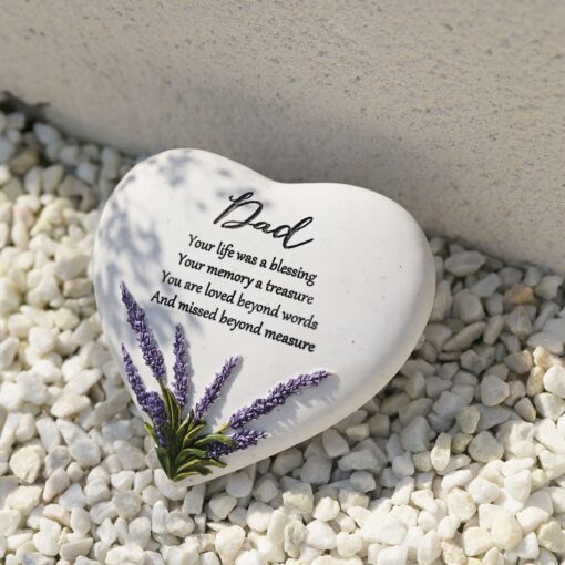 Thoughts Of You Heart Stone Lavender Dad