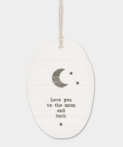 Porcelain hanger moon-Love you