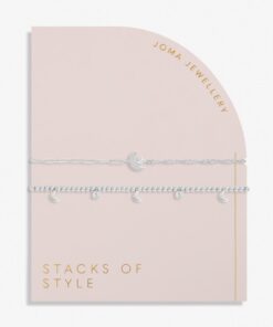 Stacks Of Style Silver Moon Bracelet