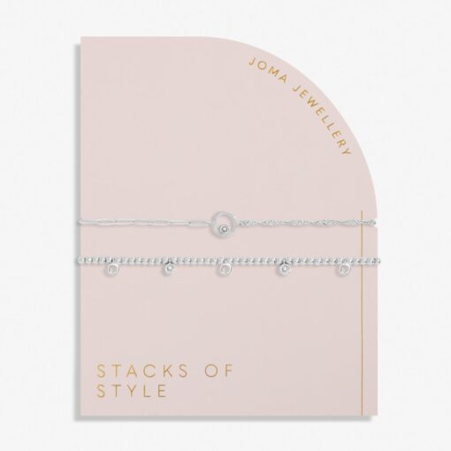 Stacks Of Style Silver Organic Shape Bracelet