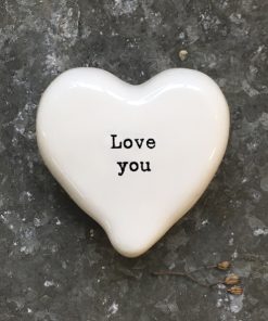 East of India White heart token-Love you