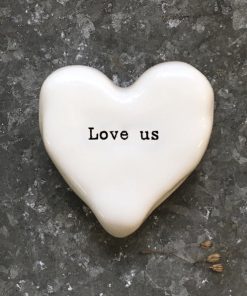 East of India White heart token-Love us