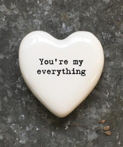 East of India White heart token-You Are My Everything