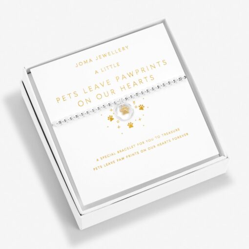 Joma Jewellery Boxed A Little 'Pets Leave Pawprints On Our Hearts' Bracelet