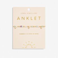 Joma Jewellery Multi Stone Anklet