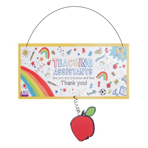 Thank You Teaching Assistant Plaque With Hanging Apple