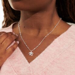 Joma Jewellery A Little 'Happy Birthday Friend' Necklace In Silver Plating