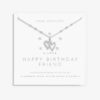 Joma Jewellery A Little 'Happy Birthday Friend' Necklace In Silver Plating