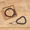 Black Onyx Gemstone Bead Dad Bracelet