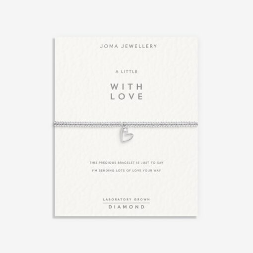 Joma Jewellery Laboratory Grown Diamond A Little 'With Love' Bracelet In Silver Plating - Image 4