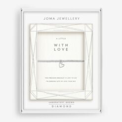 Joma Jewellery Laboratory Grown Diamond A Little 'With Love' Bracelet In Silver Plating
