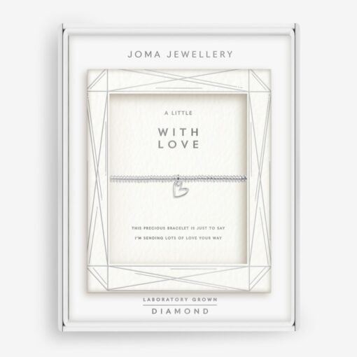 Joma Jewellery Laboratory Grown Diamond A Little 'With Love' Bracelet In Silver Plating