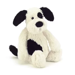 Alternative view of Jellycat Bashful Black & Cream Rufferty Puppy Original