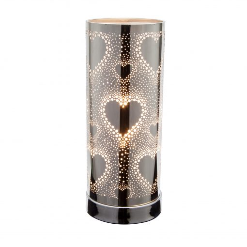 White-Silver Hearts Touch Lamp by Sense Aroma