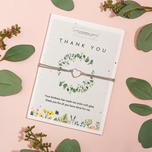 Thank you - Seeded Card & Wish Bracelet