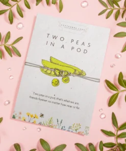Two Peas in a Pod - Seeded Card & Wish Bracelet