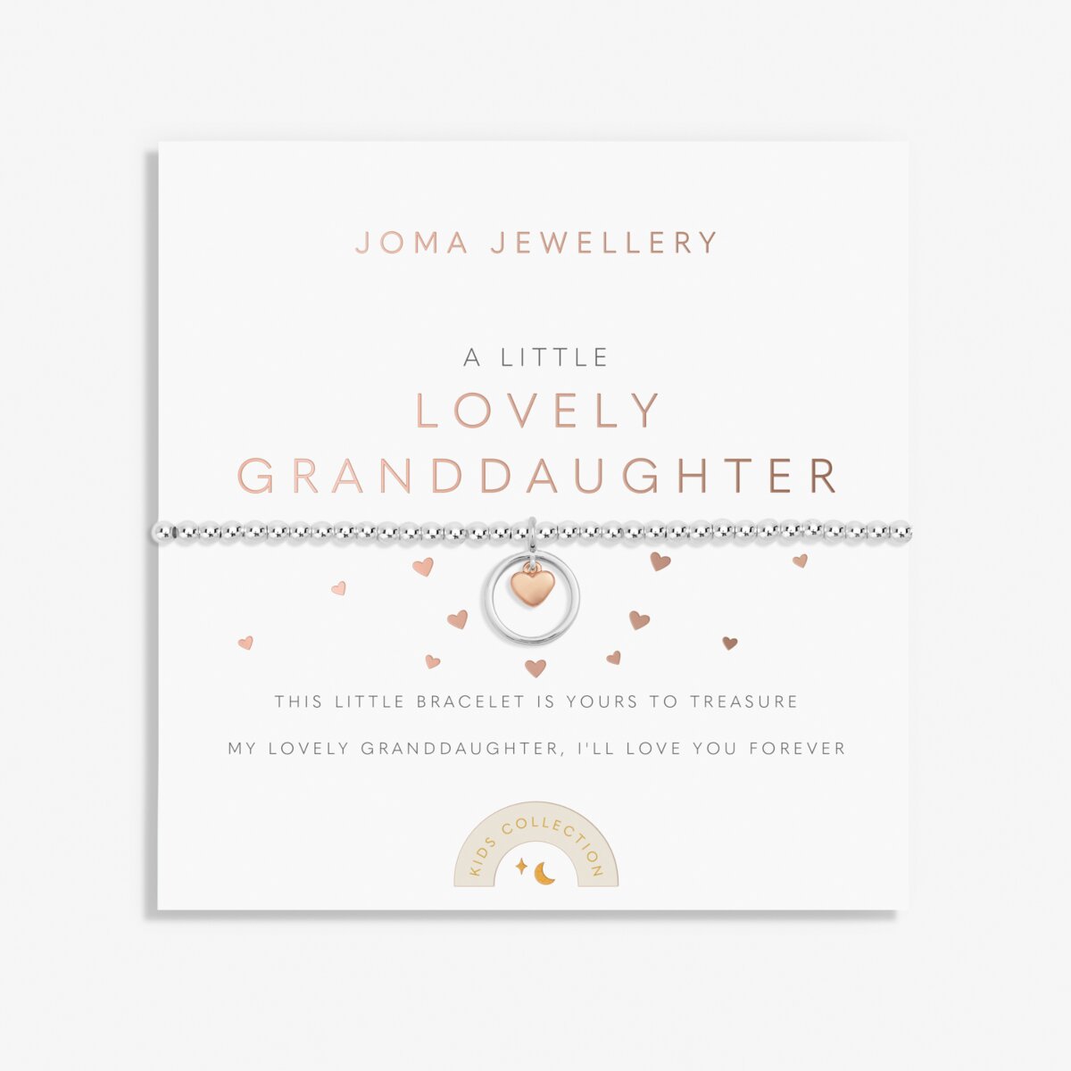 Bracciale Joma Jewellery A Little Ruhe - Tedesco, Argento Placcato, Con Poesia, 7.5 Pollici