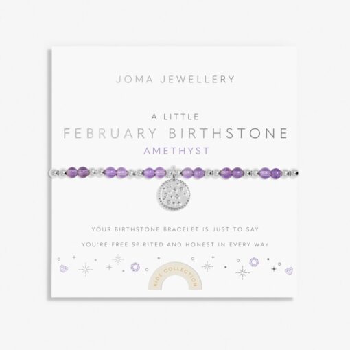 Joma Jewellery Children's A Little 'February' Birthstone Bracelet