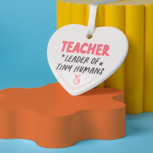 Heart Hanging Plaque "Leader Of Tiny Humans"