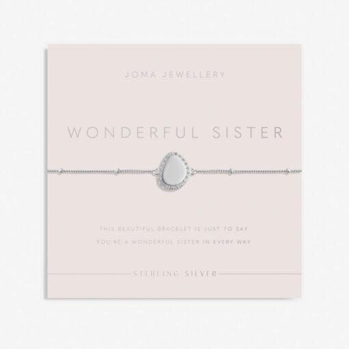 Sterling Silver 'Wonderful Sister' Bracelet