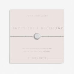 Joma Jewellery Sterling Silver 'Happy 18th Birthday' Bracelet