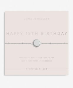 Joma Jewellery Sterling Silver 'Happy 18th Birthday' Bracelet