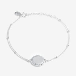 Joma Jewellery Sterling Silver 'Happy 40th Birthday' Bracelet