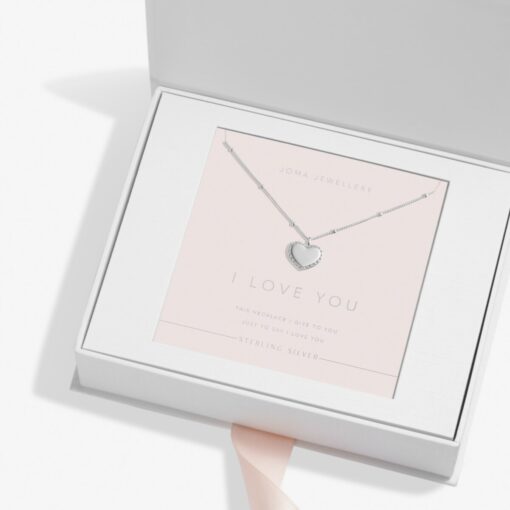 Joma Jewellery Sterling Silver 'I Love You' Necklace