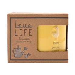 Love Life Embossed Mug - Mum