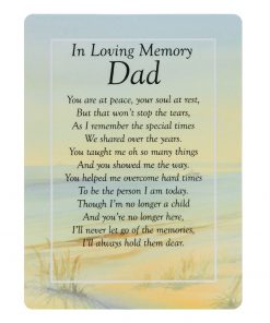 GRAVESIDE MEMORIAL CARDS - LOVING MEMORY OF DAD